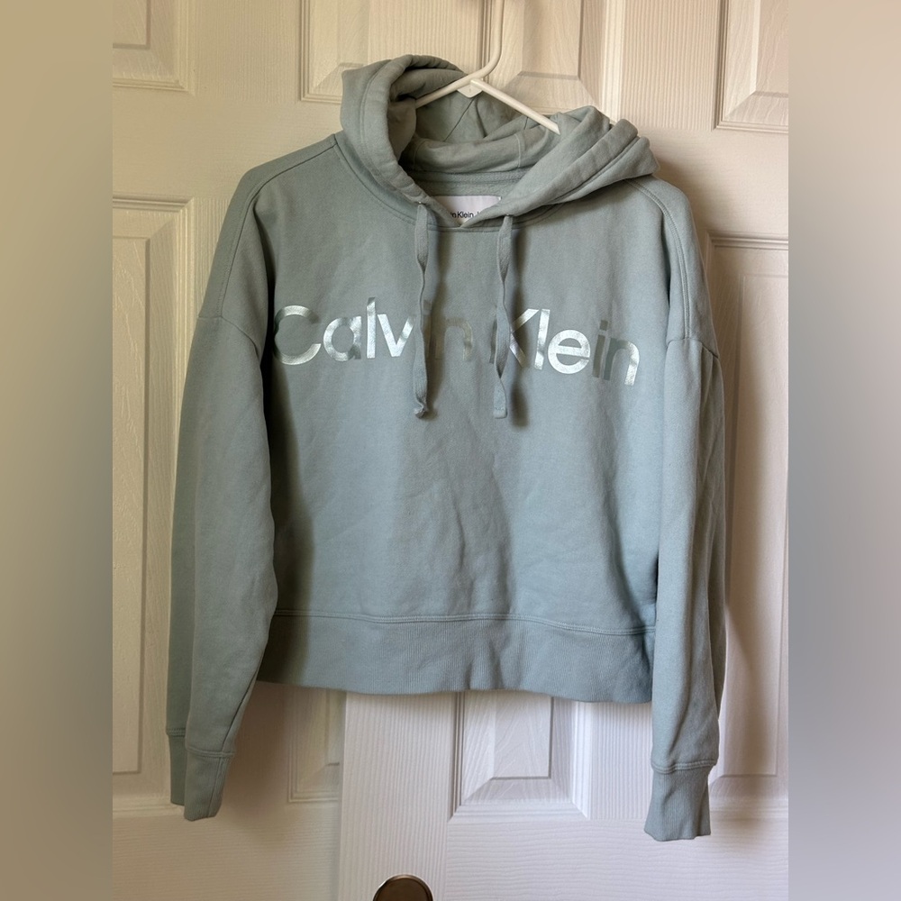 Calvin Klein Jeans Sage Green Logo Hoodie